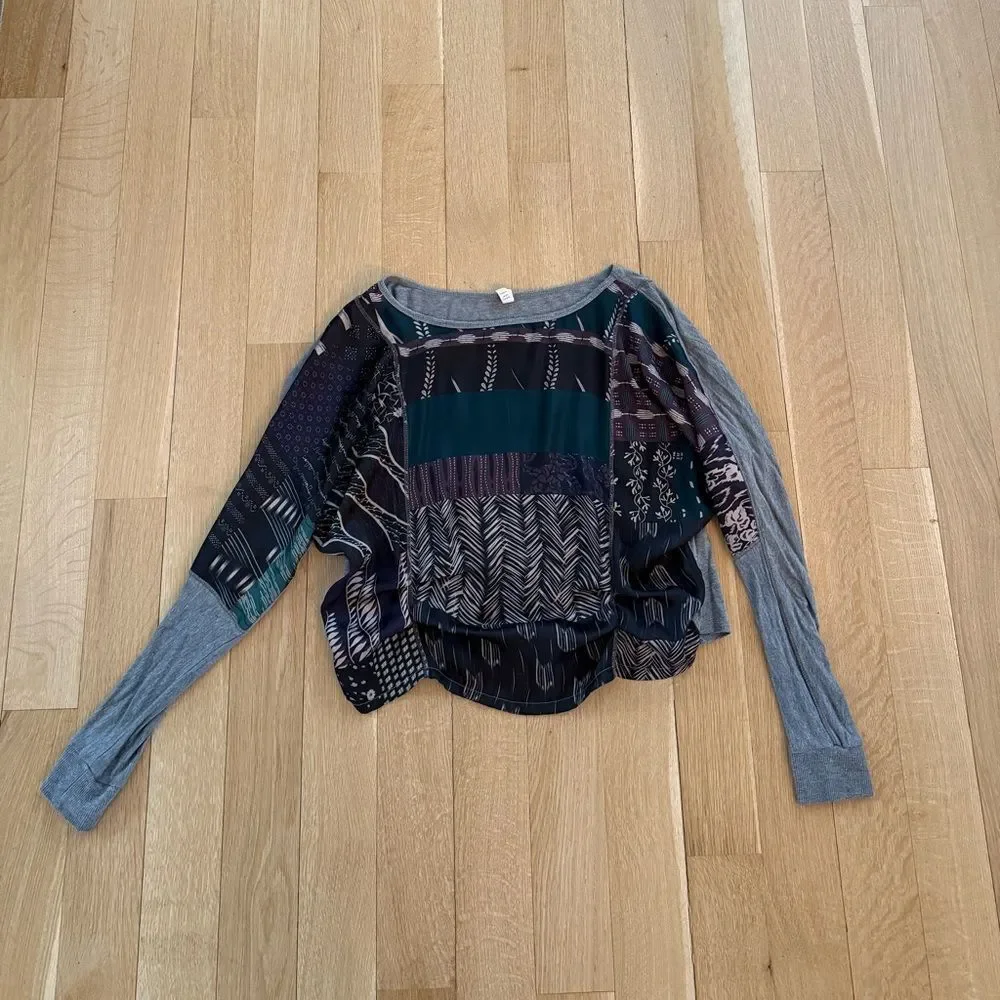 Patchwork Long Sleeve Top